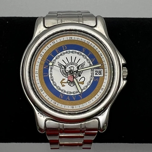 Accutime Unisex United States Navy Collectible Watch Working - Picture 7 of 9